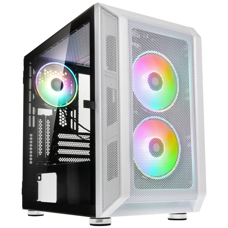 Kolink Citadel Mesh Rgb Micro-atx Case - White Kabinet - Geekd.dk