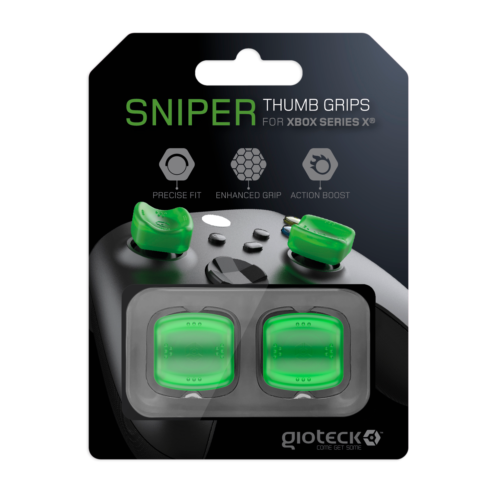 Gioteck Sniper Thumb Grips (translucent Green) Controller Grip - Geekd.dk