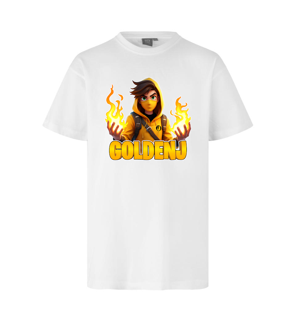 Goldenj Flamme Tee - Hvid T-shirt - Geekd.dk