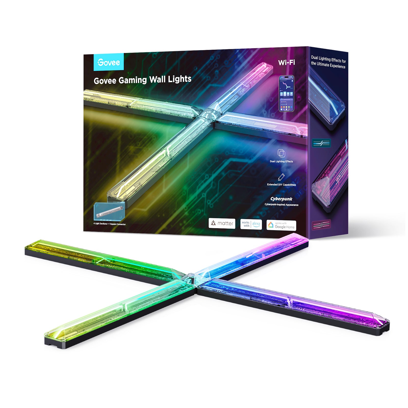 Govee - Gaming Wall Light (4+1) - Illuminate Your Gaming Experience Lys - Geekd.dk