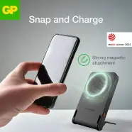 Gp Magnetic Safe 2-in-1 Trådløs 5000mah - Powerbank