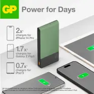 Gp Powerbank M2+ 10000mah Grøn - Powerbank