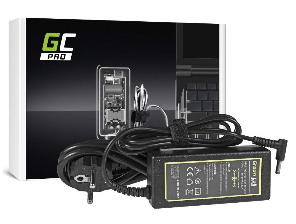 Hp Oplader 65w / 19.5v 3.33a / 4.5mm-3.0mm