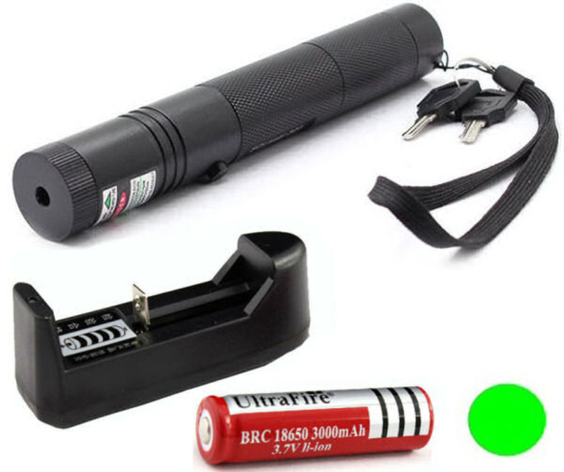 Grøn Laser 301+batteri+lader