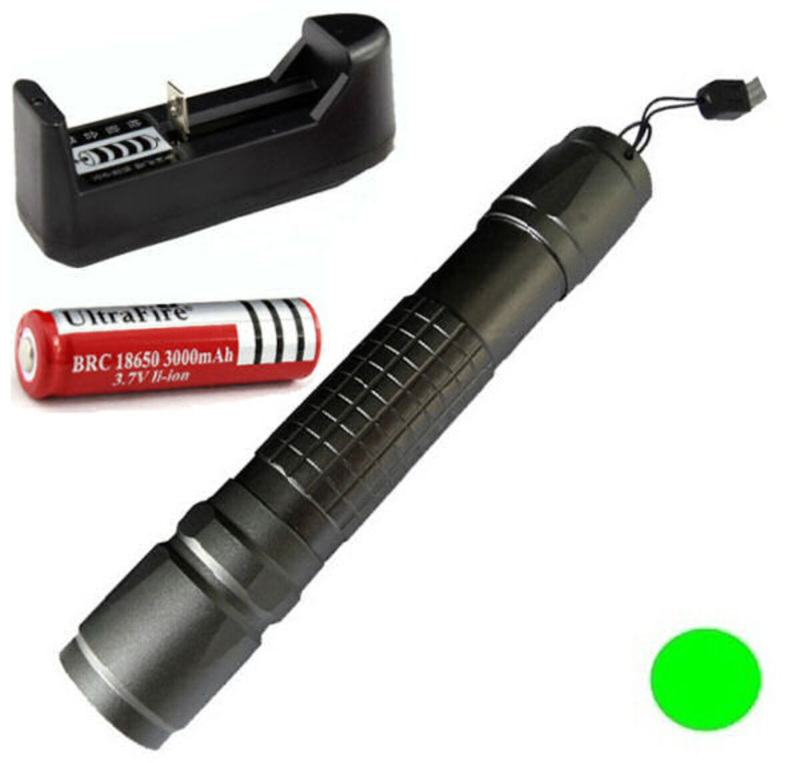 Grøn Pk Laser+batteri+lader, Sort