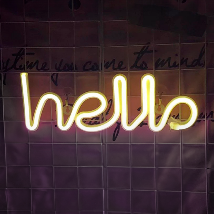 Hello Neon Led Lampe Varm Hvid - Geekd.dk