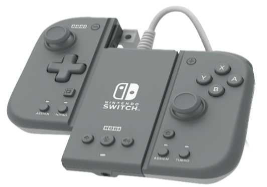Hori - Switch Split Pad Compact Attachment Set (grey) Switch Udstyr - Geekd.dk