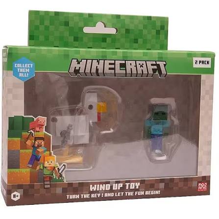 Minecraft Chicken Jockey 3d Optrækningslegetøj 2-pack - Geekd.dk
