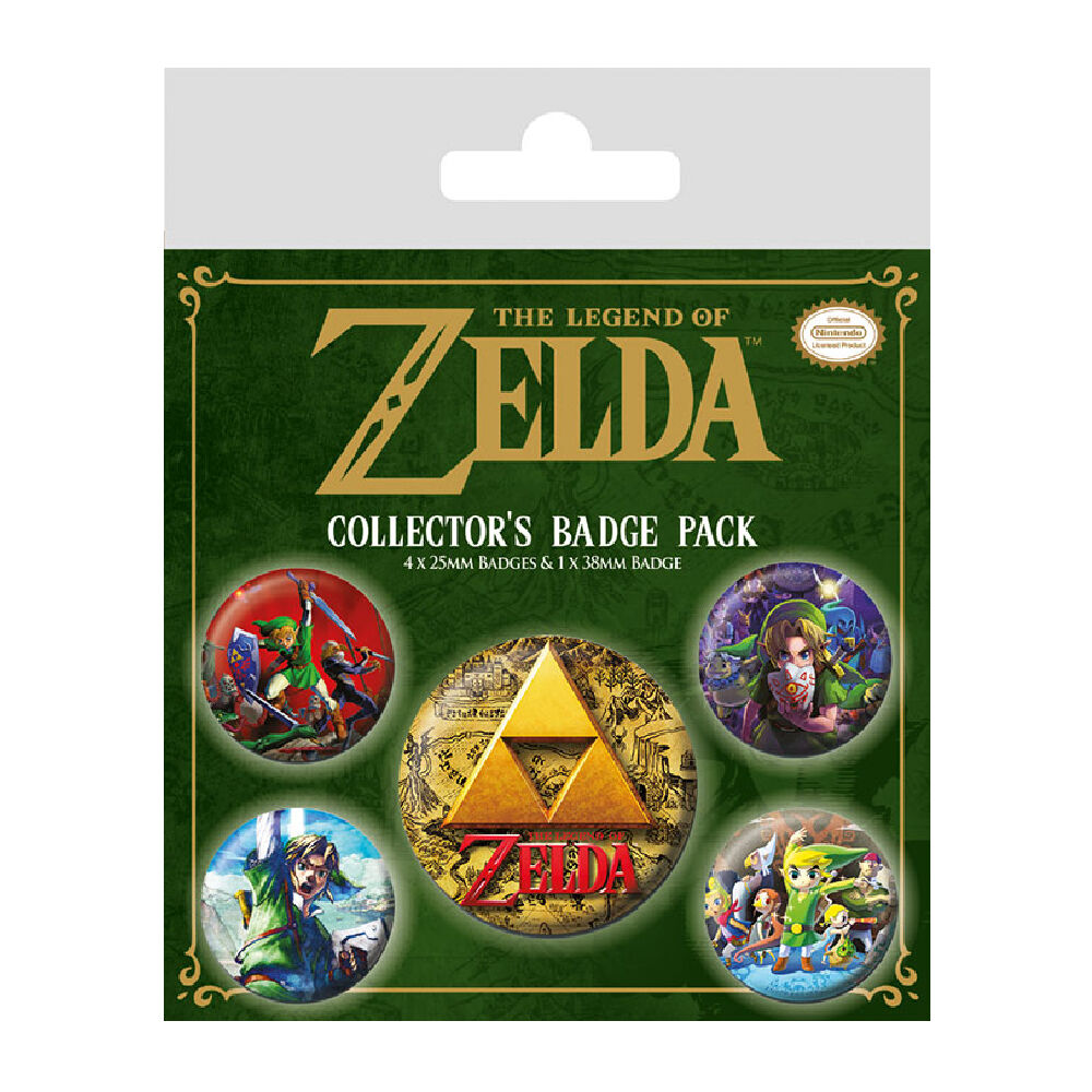 The Legend Of Zelda Classic Badge Pack Figur - Geekd.dk