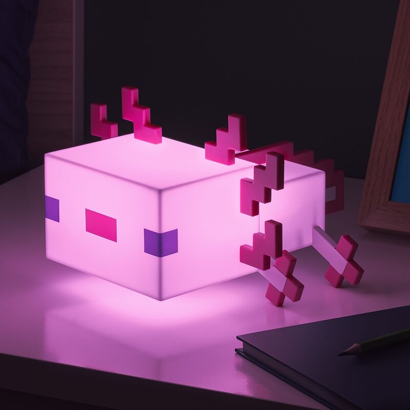 Minecraft Axolotl Lampe 13cm - Geekd.dk