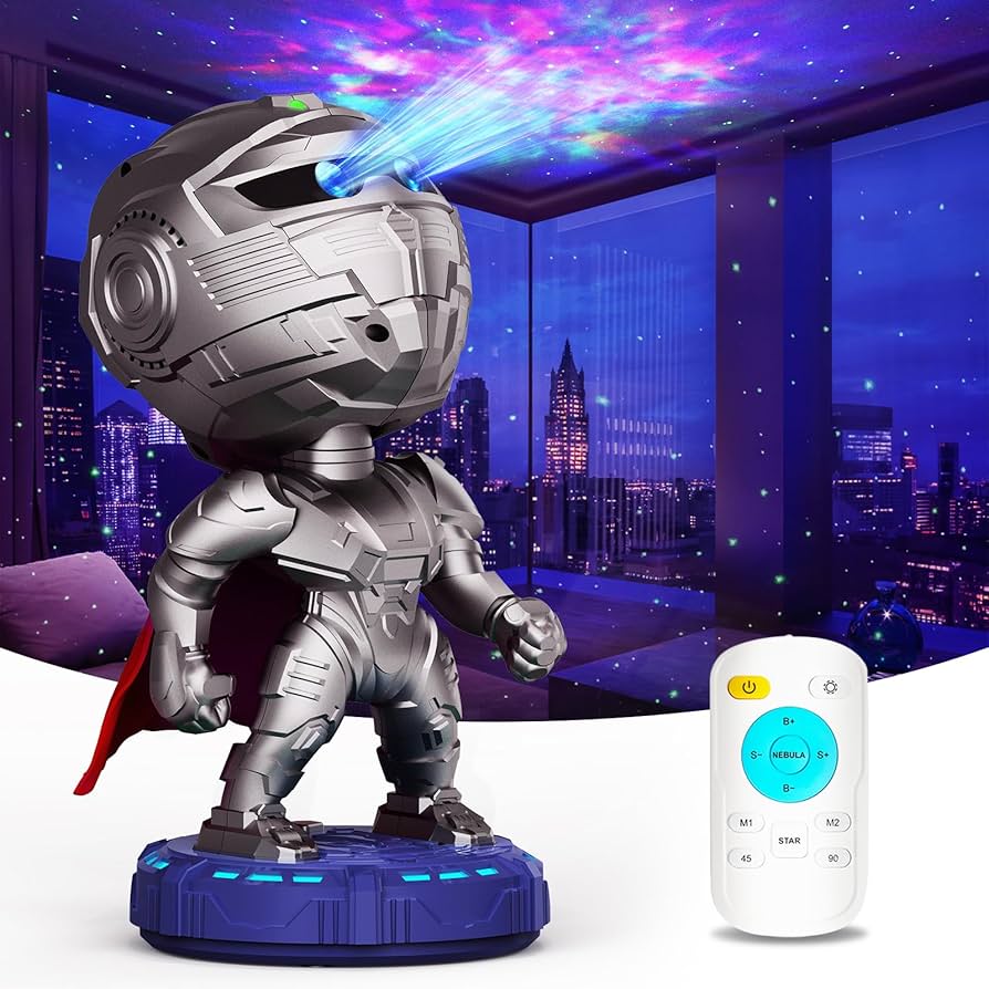 Mecharite - Super Helt Stjerne Projektor Lampe - Geekd.dk