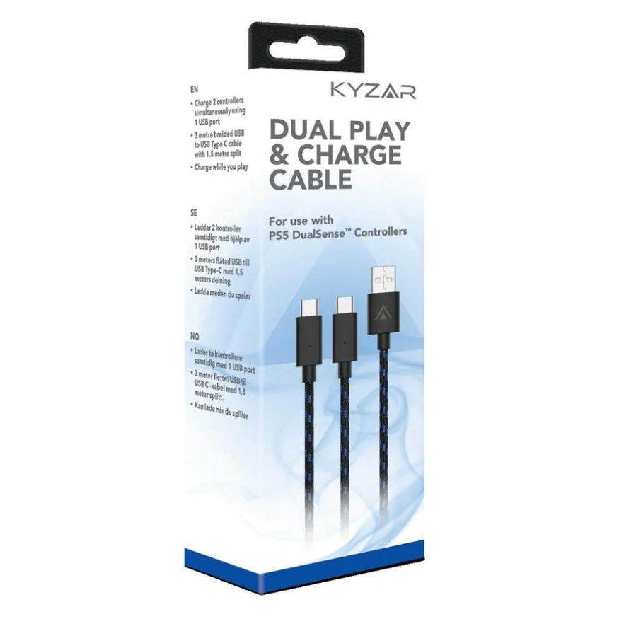Kyzar Play And Charge Cable For Ps5 Usb Kabler - Geekd.dk