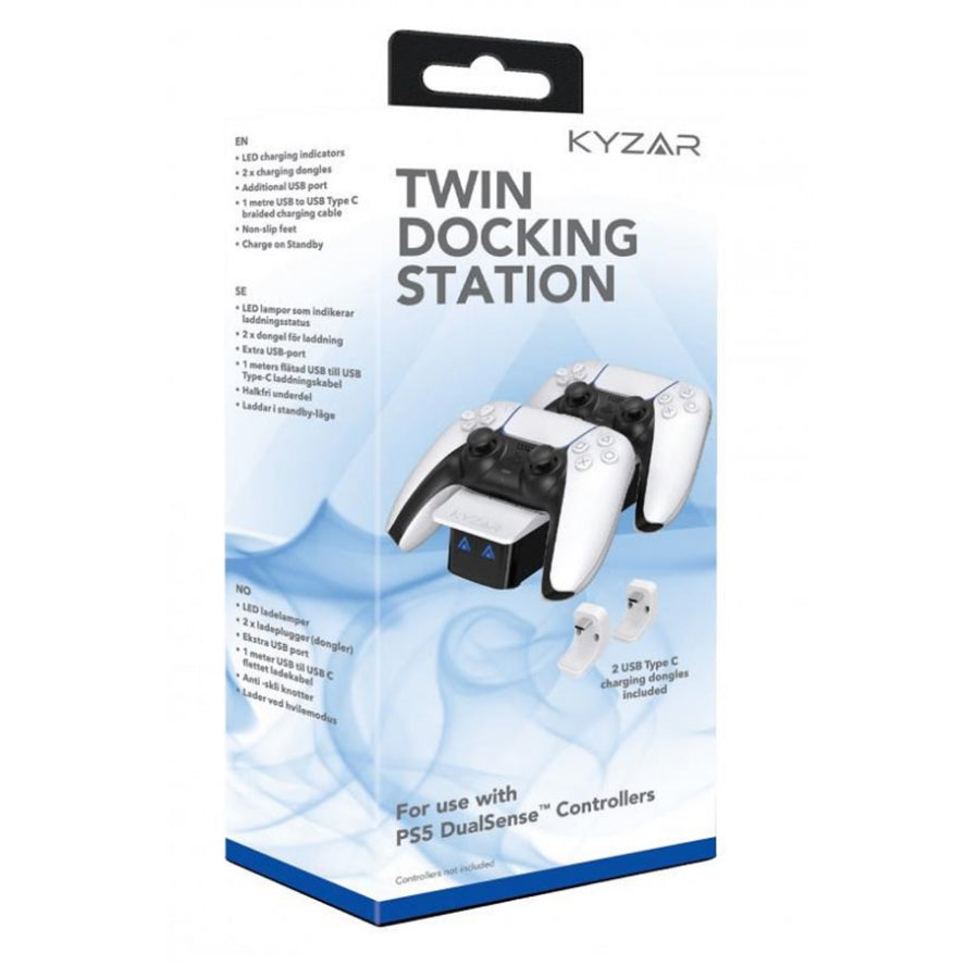 Kyzar Twin Docking Station For Ps5 Charging Dock - Geekd.dk
