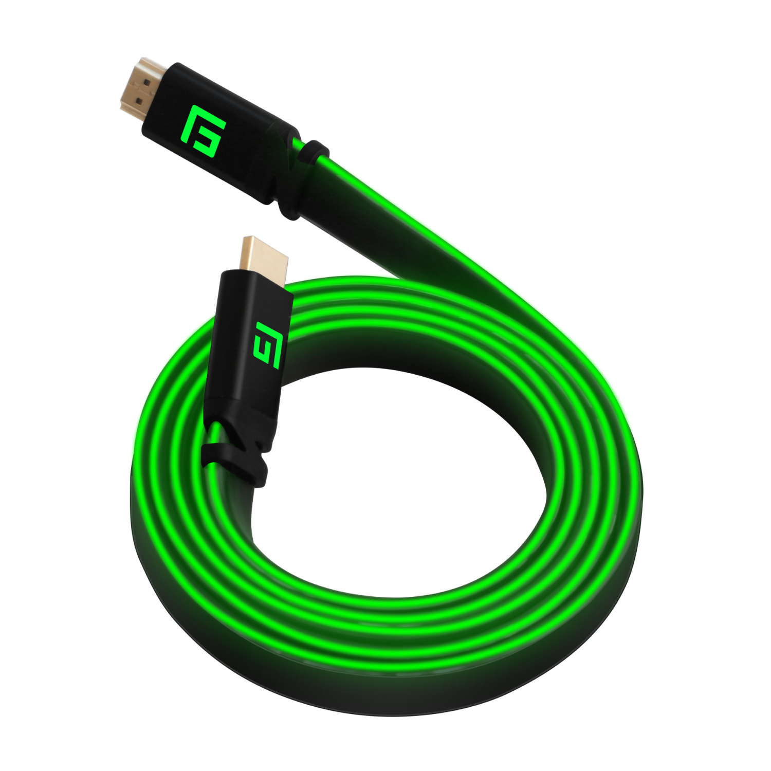 Floating Grip 1,5m High-speed Led Hdmi Cable V2.1 - Green Videokabel - Geekd.dk