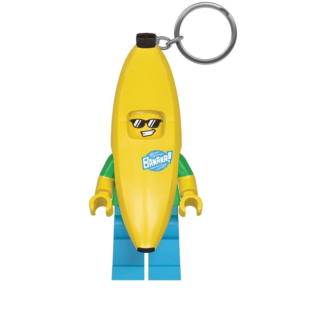 Lego Nøglering Med Led  -  Bananmand - Geekd.dk