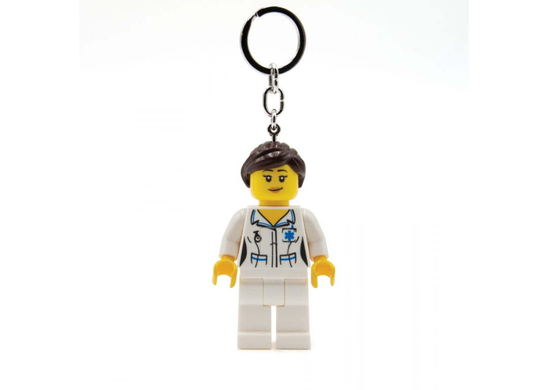 Lego Nøglering Med Led  -  Sygeplejerske - Geekd.dk
