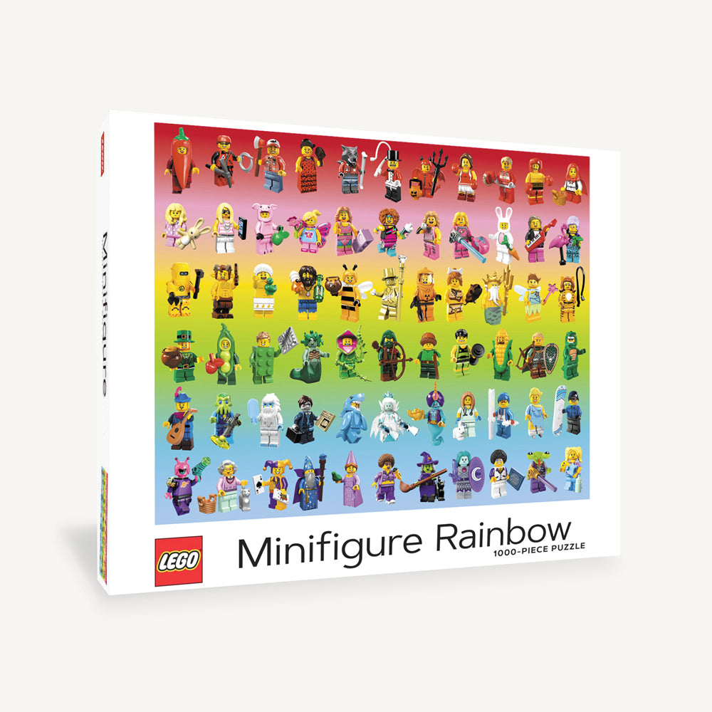 Lego  -  Minifigur Regnbue Puslespil 1000+ - Geekd.dk