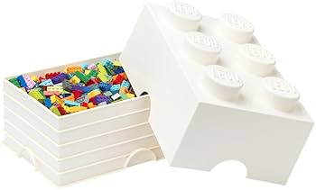 Room Copenhagen Lego Storage Brick 6 White Lego Kasse - Geekd.dk