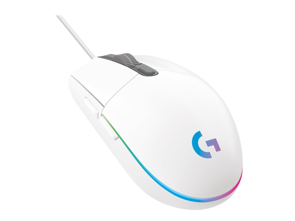 Logitech - G203 Lightsync Gaming Mouse White Mus - Geekd.dk