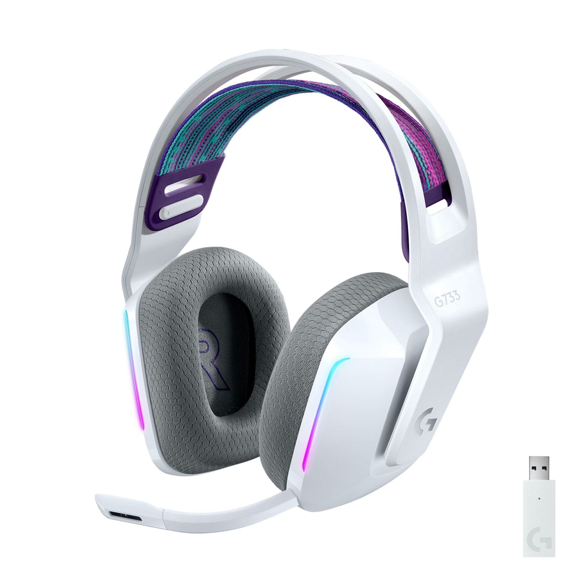 Logitech - G733 Lightspeed Headset - Hvid - 2.4ghz - Geekd.dk