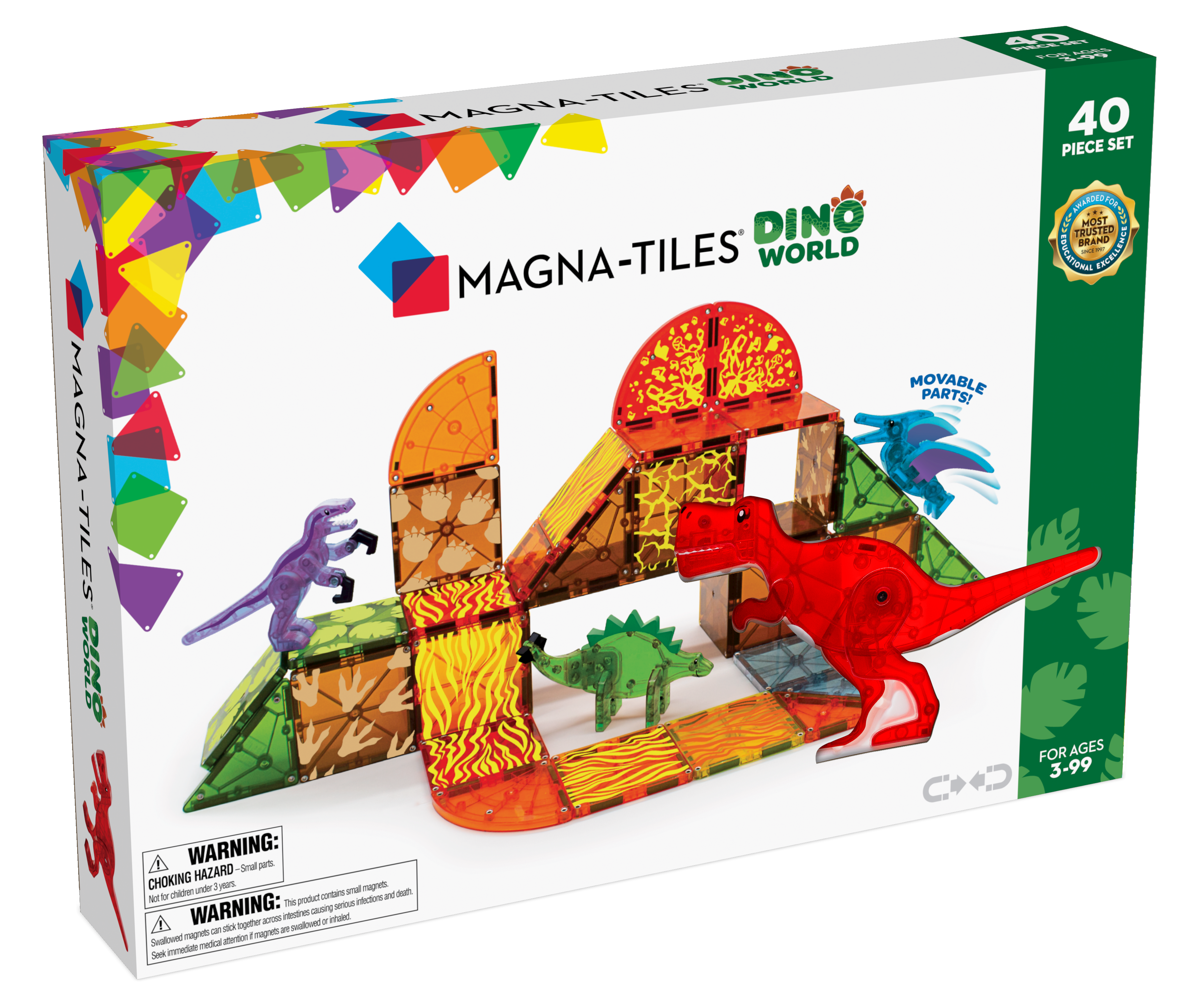 Magna-tiles Dino World  -  Magnetisk Byggesæt - Geekd.dk
