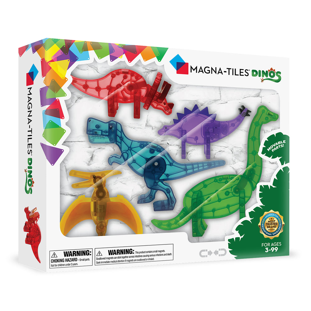 Magna-tiles Dinos  -  Magnetisk Byggesæt - Geekd.dk