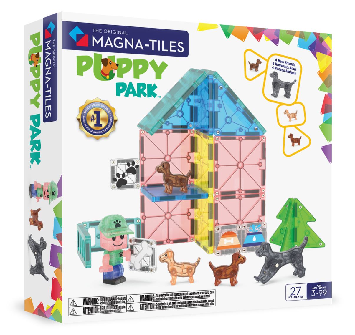 Magna-tiles Doggy Daycare  -  Magnetisk Byggesæt - Geekd.dk