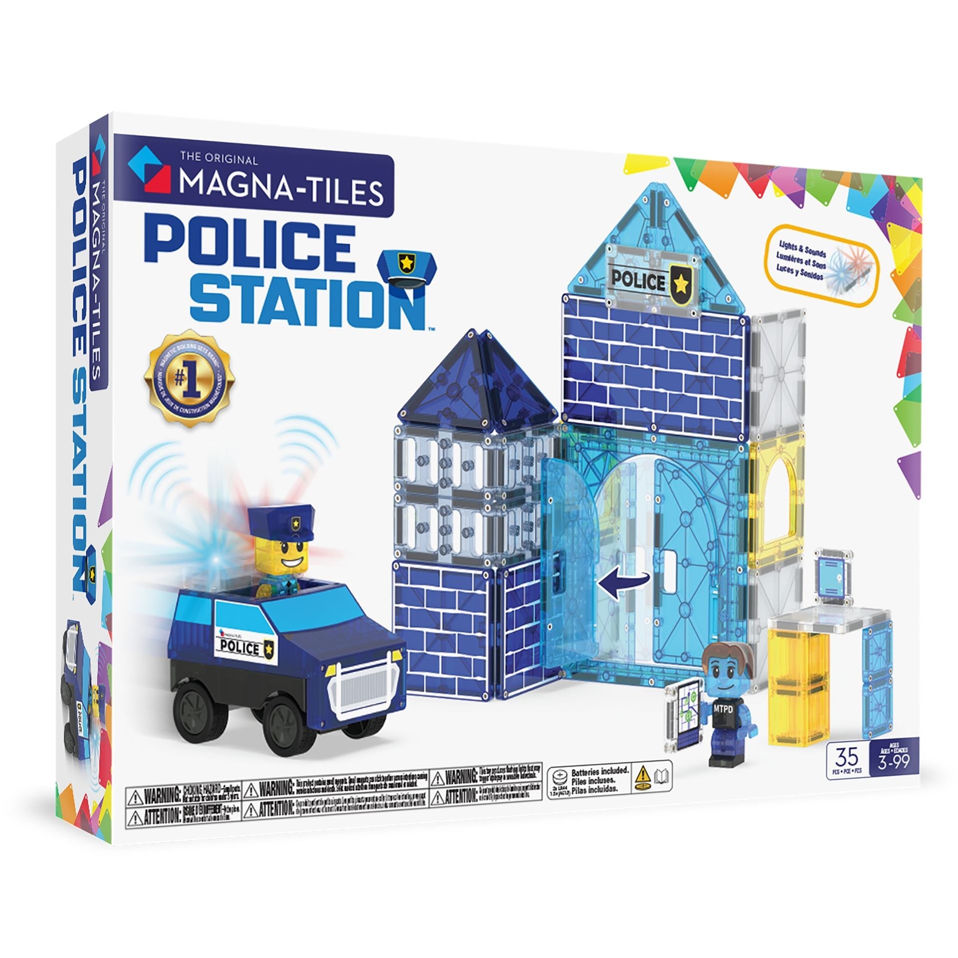 Magna-tiles Police Station  -  Magnetisk Byggesæt - Geekd.dk