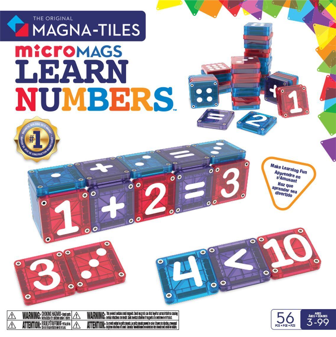 Magna-tiles Learn Numbers & Math  -  Micromags Byggesæt - Geekd.dk