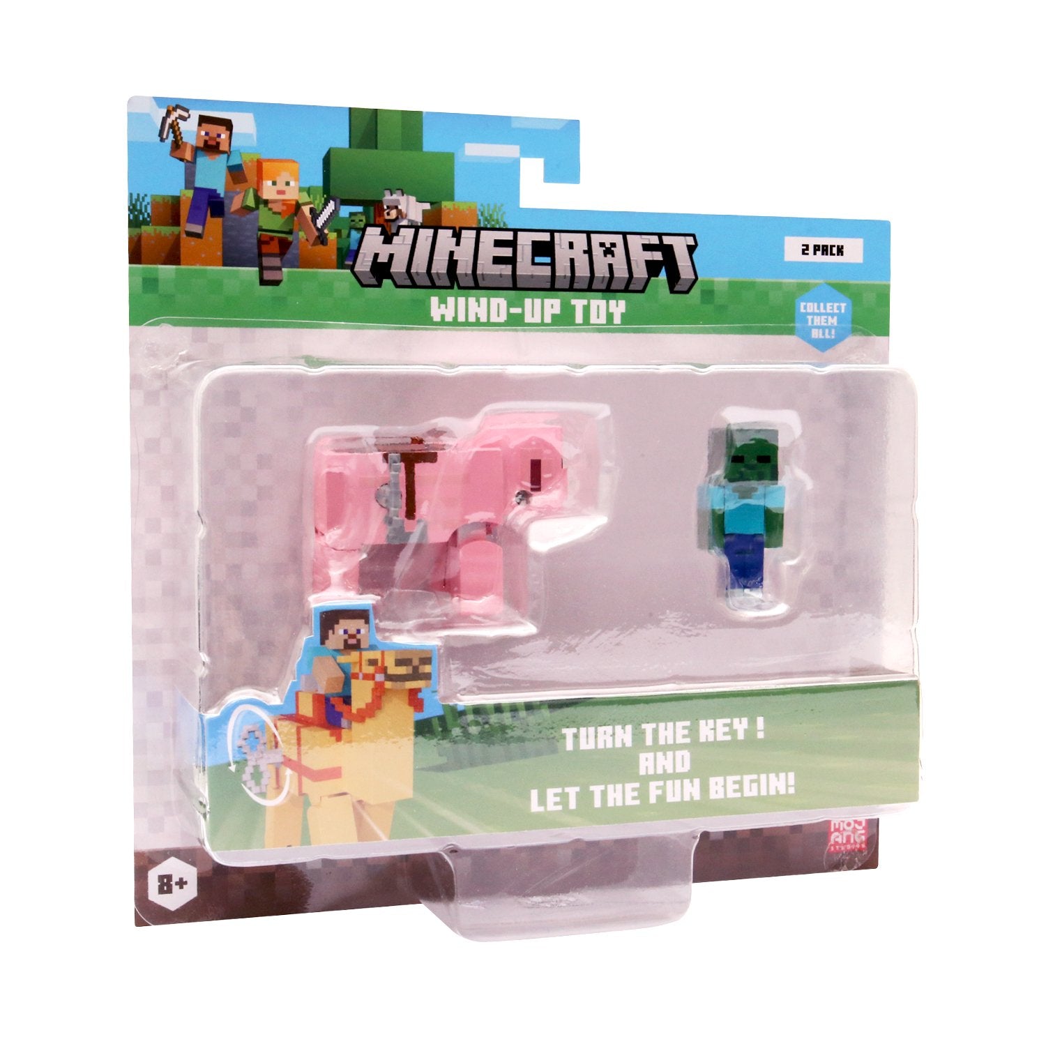 Minecraft - 3d Wind-up Toy - Pig Figur - Geekd.dk