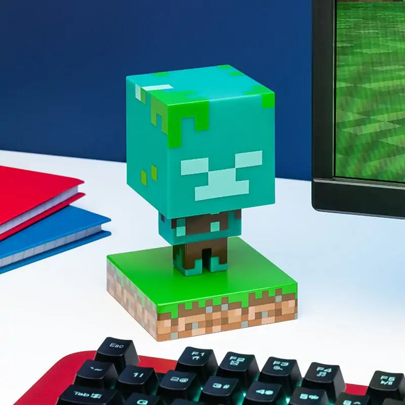 Minecraft Drowned Zombie Icon Lys Lampe - Geekd.dk