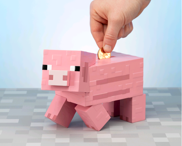 Minecraft Gris - Sparegris - Geekd.dk