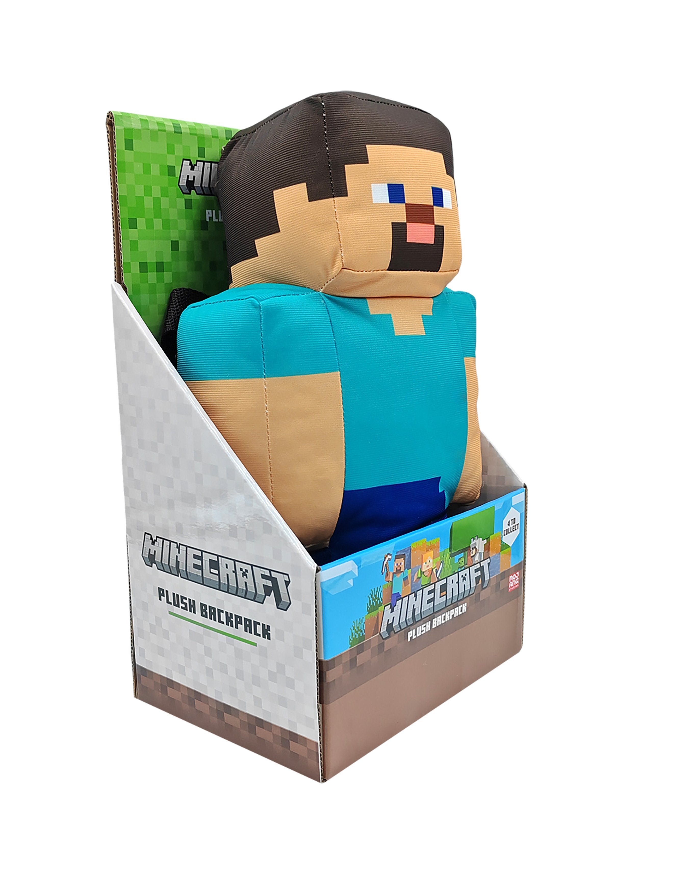 Minecraft Plush Backpack  -  Plysdyr Rygsæk Taske - Geekd.dk