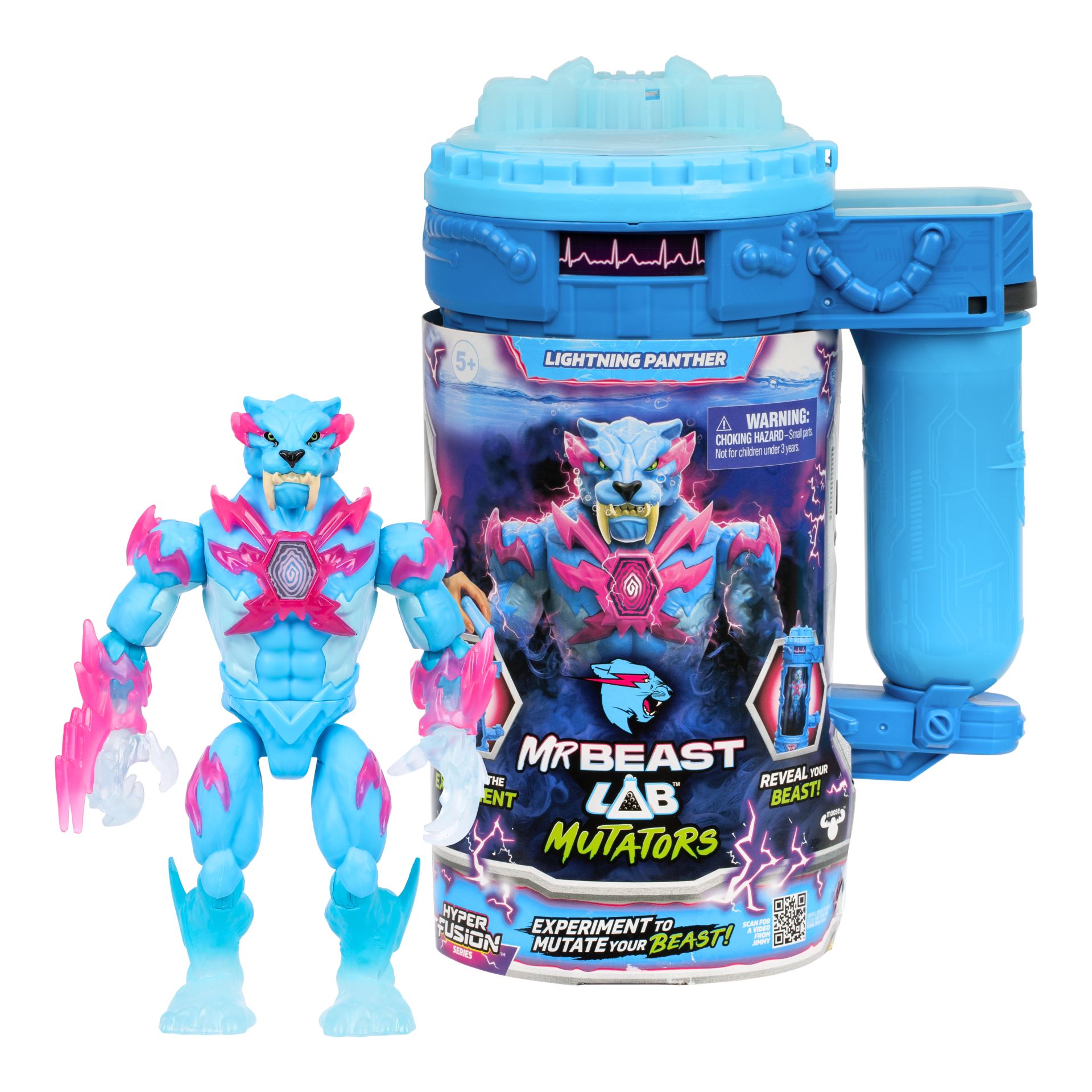 Mr. Beast Lab - Mutators, Mutation Chamber Lightning Panther Figur - Geekd.dk