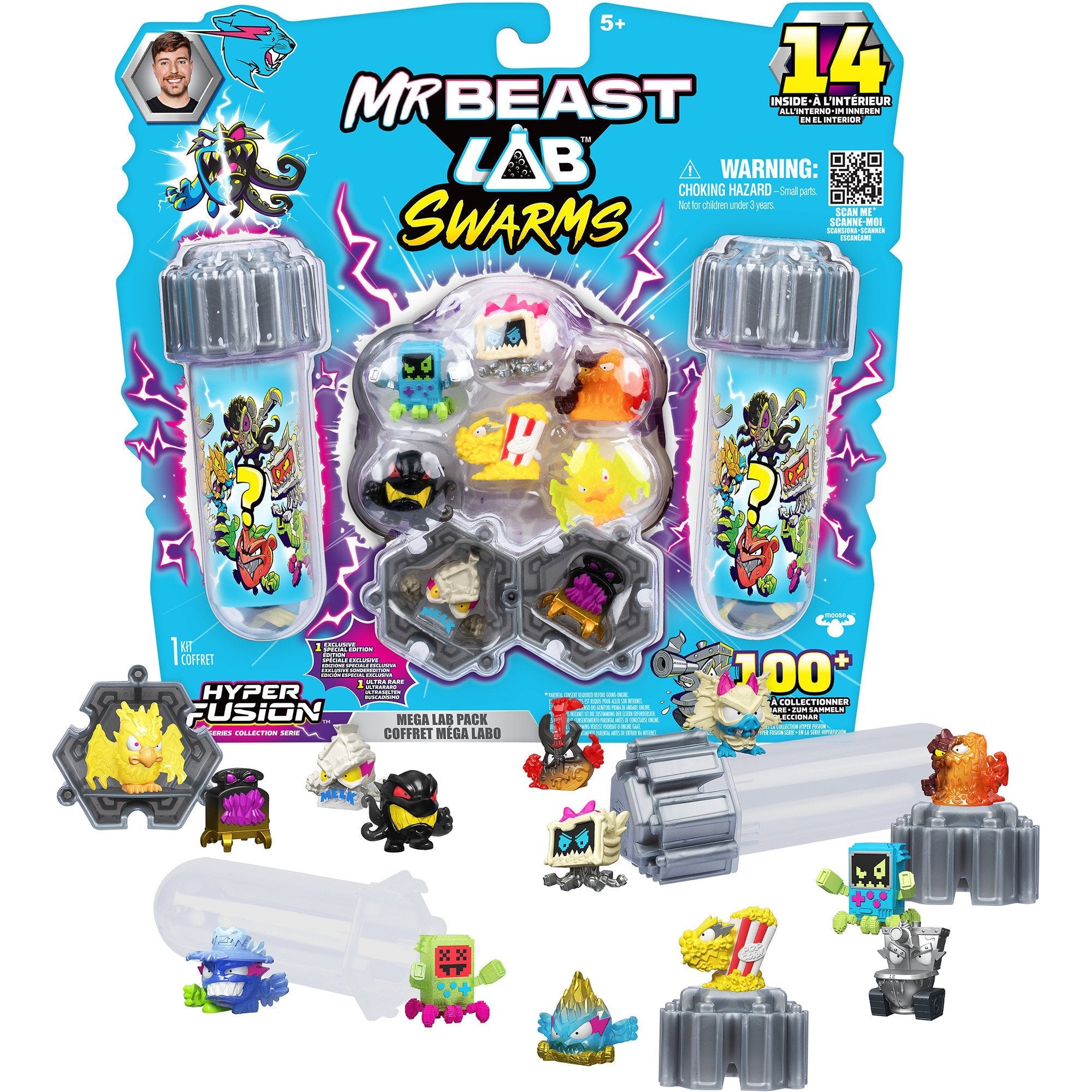 Mr. Beast Lab - Swarms Fusion 14 Pak Figur - Geekd.dk