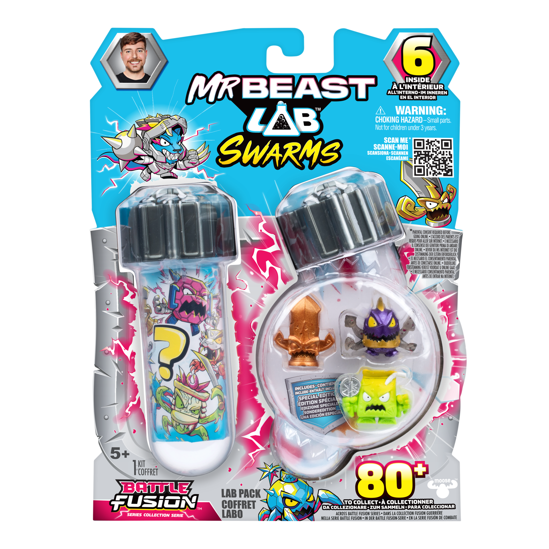 Mrbeast Lab Swarms Battle Fusion  -  6-pack Figur - Geekd.dk