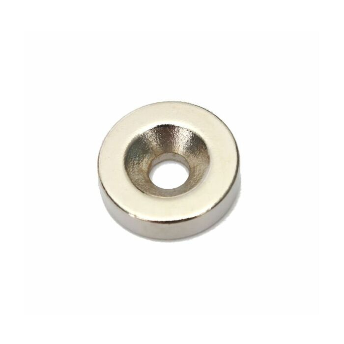 Neodymium Skivemagnet, ø10x3mm M. 3mm Hul