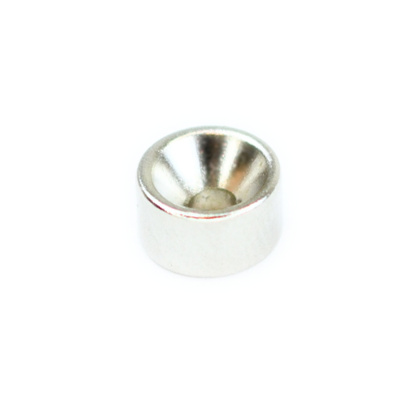 Neodymium Skivemagnet, ø7x4mm M. 2mm Hul, 4n