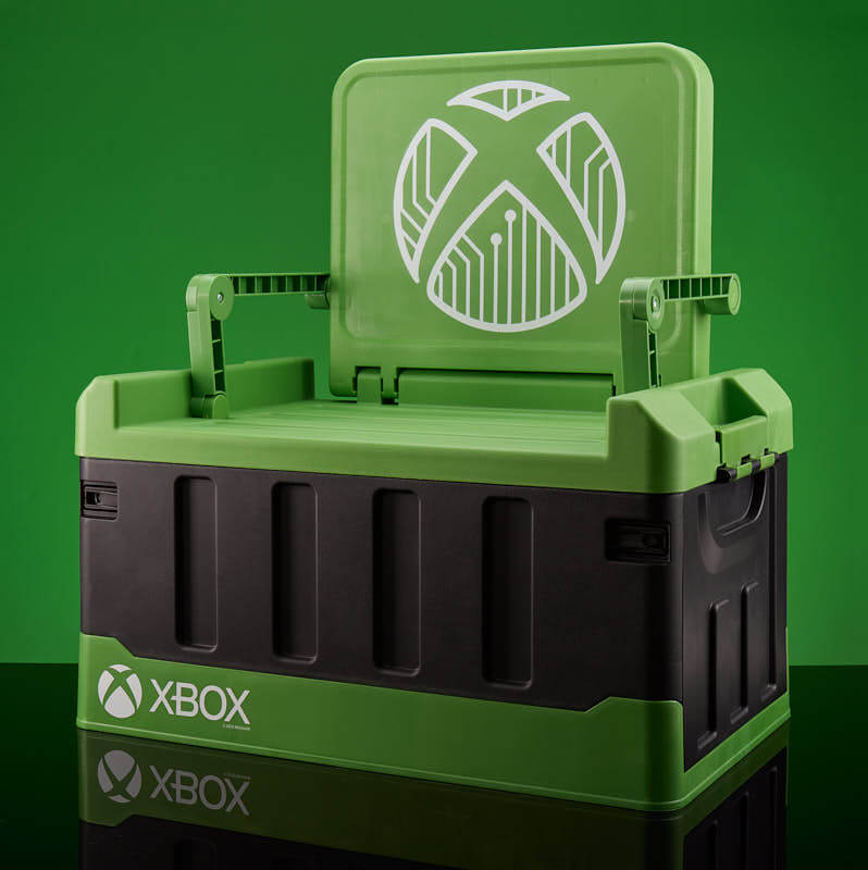 Numskull Official Xbox Soveværelse Opbevarings Box Med Foldbar Stol Opbevaringskasse - Geekd.dk