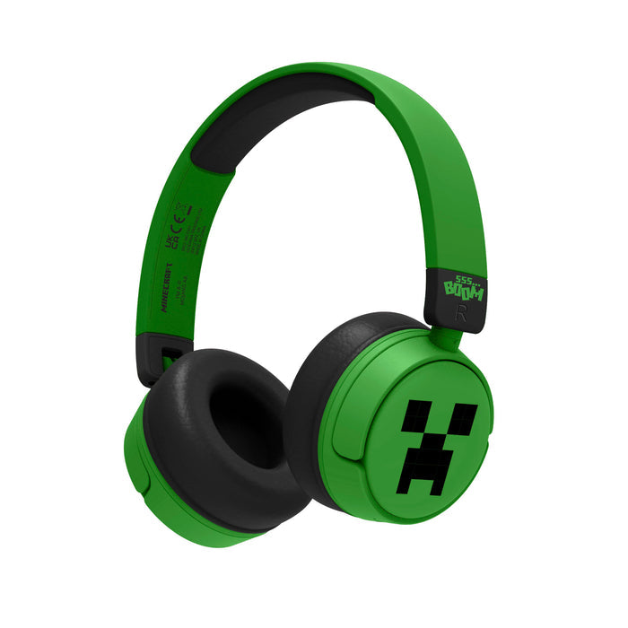 Otl - Bluetooth Headset W/perental Control - Minecraft Green - Geekd.dk