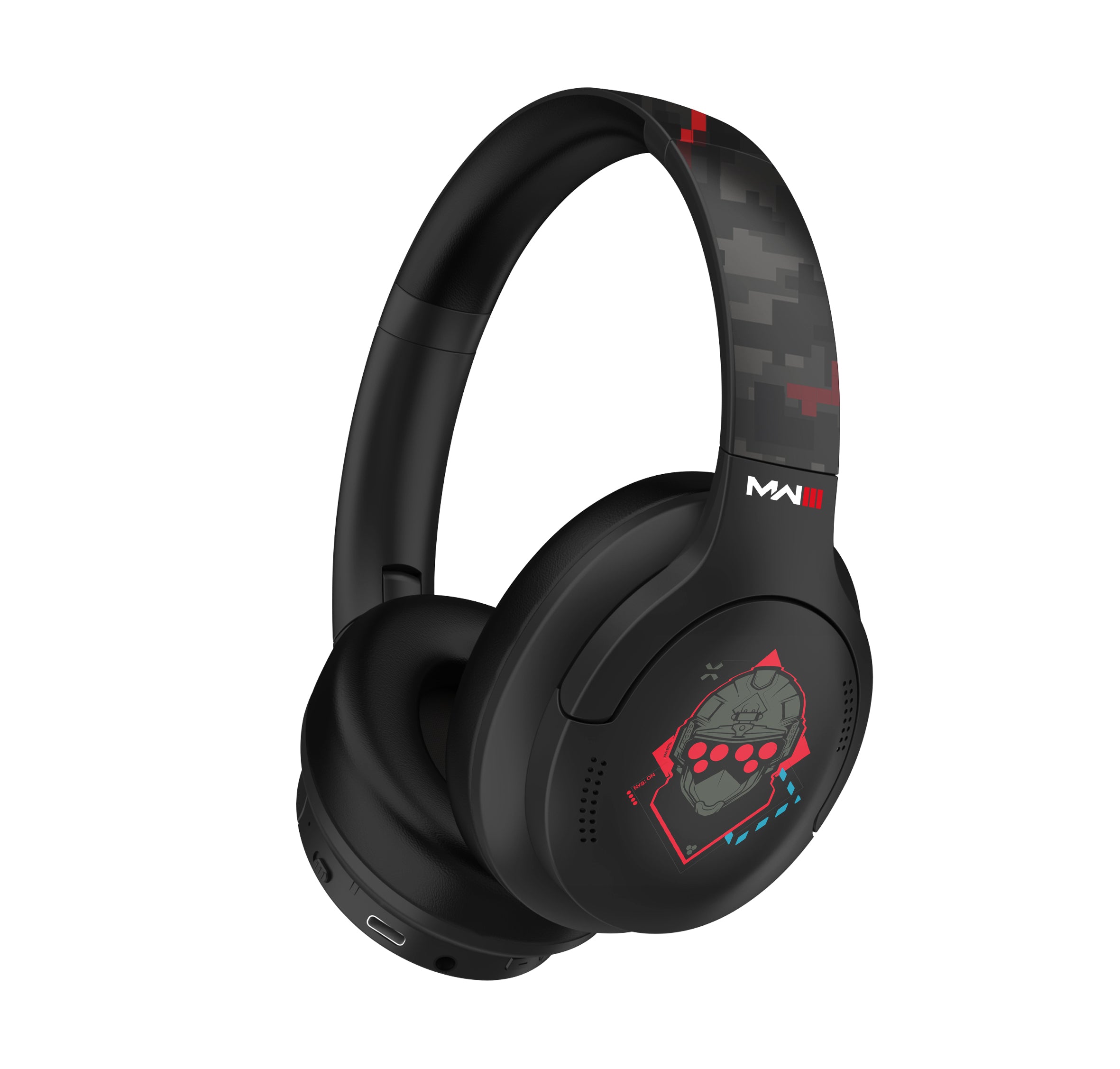 Otl - Call Of Duty Black Pixel Design Active Noise Cancelling Headset - Geekd.dk