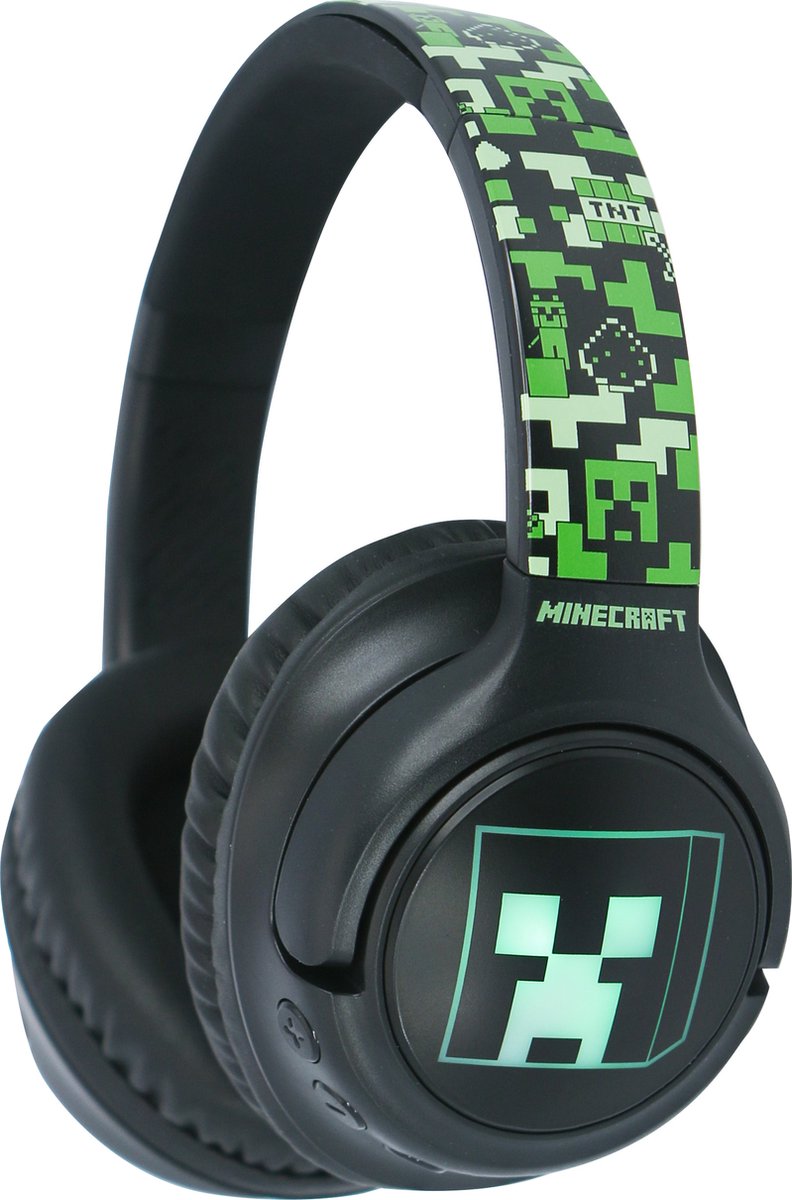 Otl - Minecraft Wireless Headphones With Led Light Headset - Geekd.dk