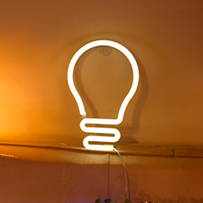 Lampe Neon Led Lys Hvid - Geekd.dk