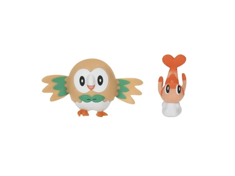 Pokemon - Battle Feature Figur - Tatsugiri & Rowlet Legetøj - Geekd.dk
