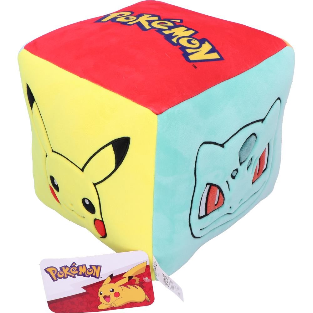 Pokémon Starter Cube Cushion 25cm Legetøj - Geekd.dk