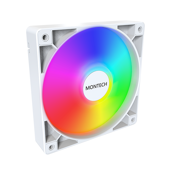 Montech Gf120 Argb Pwm Hvid Kabinet Blæser - Geekd.dk
