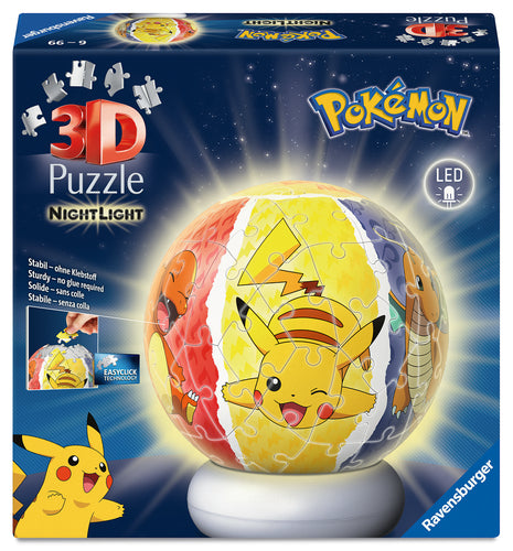 Ravensburger - Puzzle-ball Nightlight Pokémon 72p Merchandise - Geekd.dk
