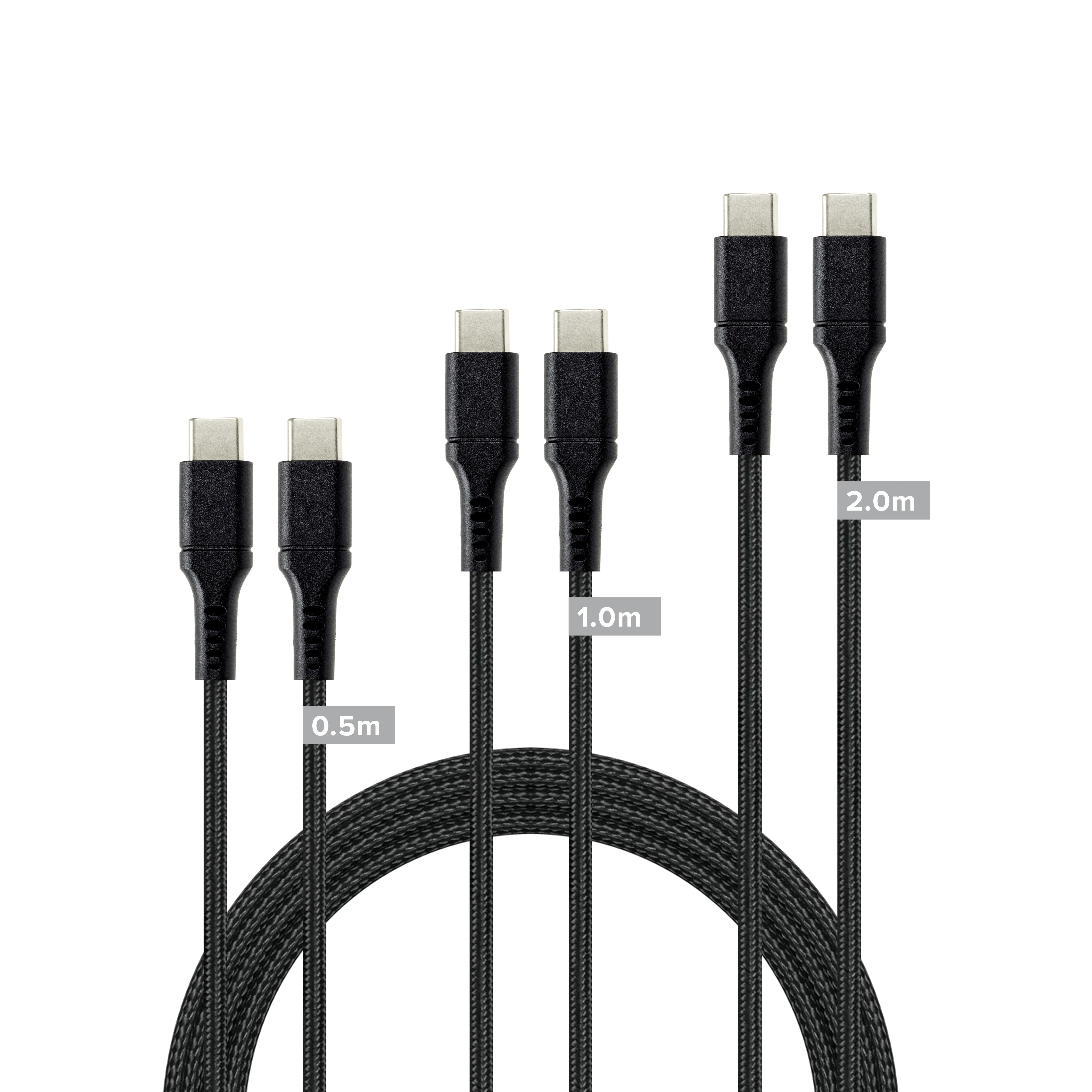 Speedlink - Usb-c Til Usb-c Kabel Sæt, Sort Kabler - Geekd.dk