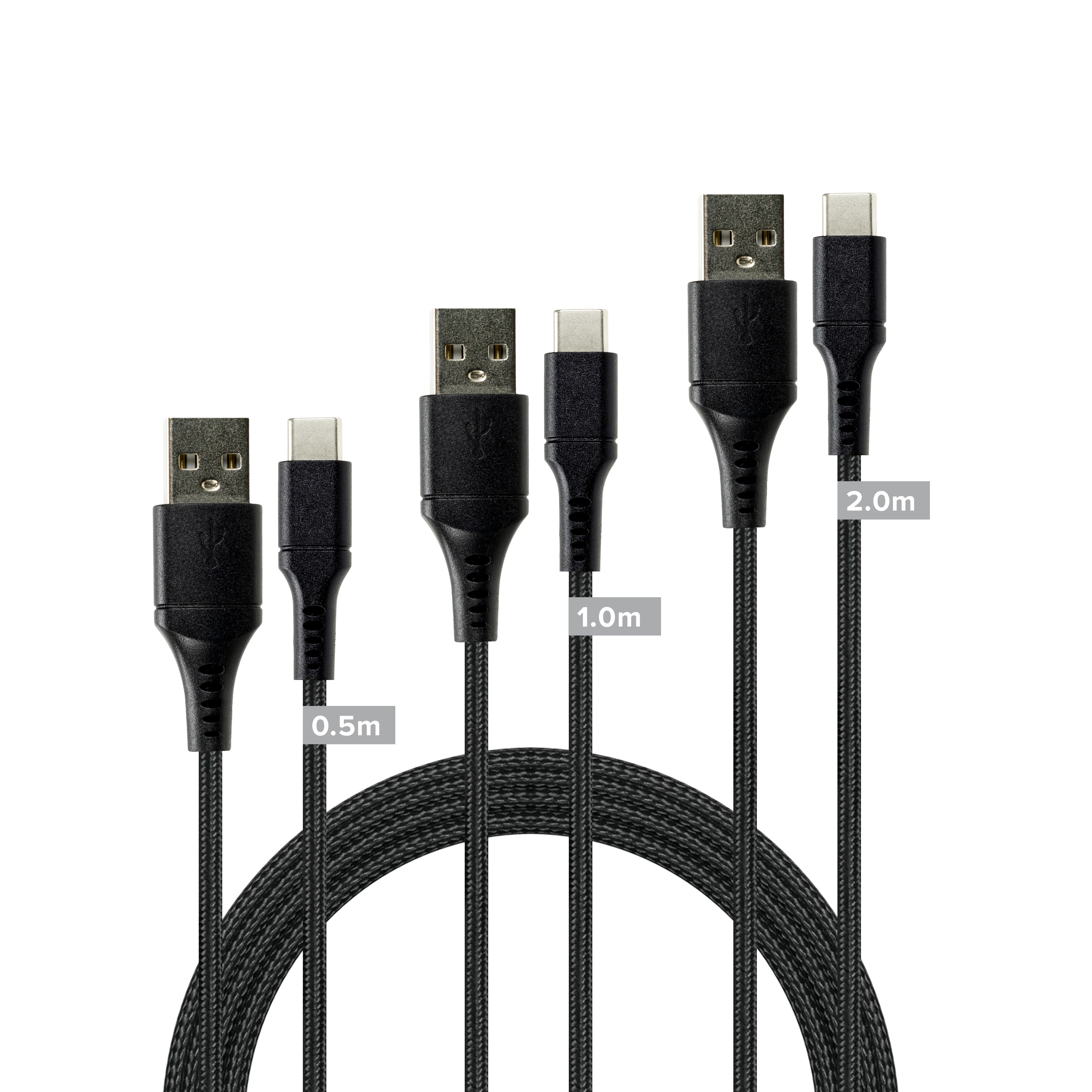 Speedlink - Usb-a Til Usb-c Kabel Sæt, Sort Kabler - Geekd.dk