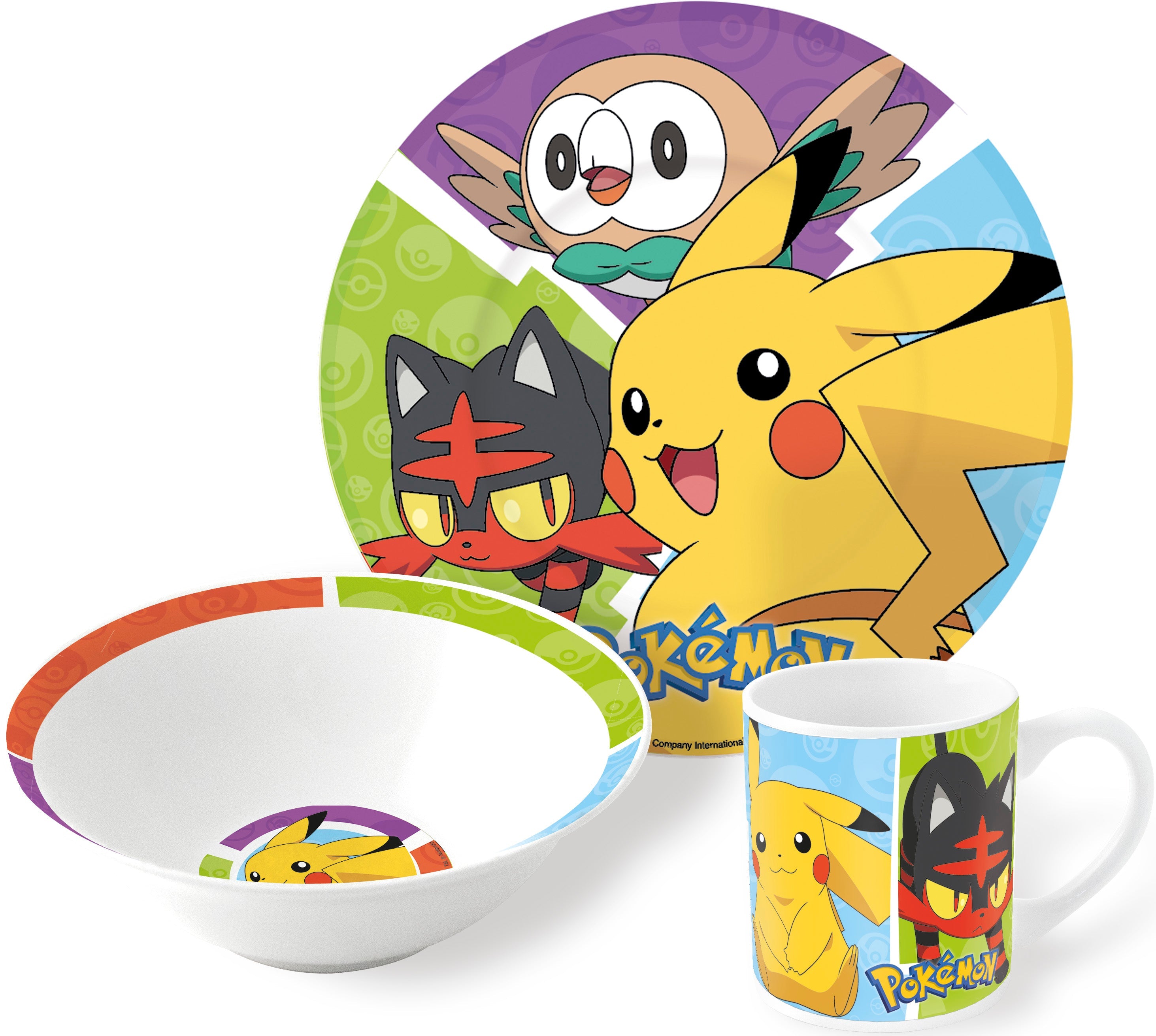 Stor - 3-piece Ceramic Gift Set - Pokémon (36965) Tallerken - Geekd.dk